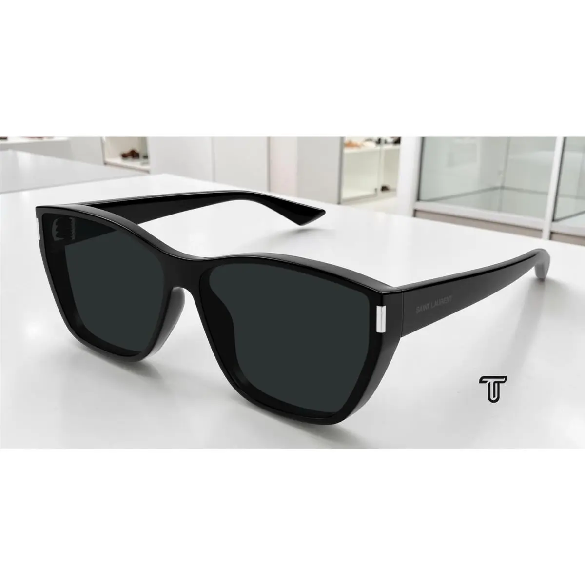Saint Laurent SL 758 F 001 Black Black 63 mm Women`s Sunglasses by Yves Saint Laurent