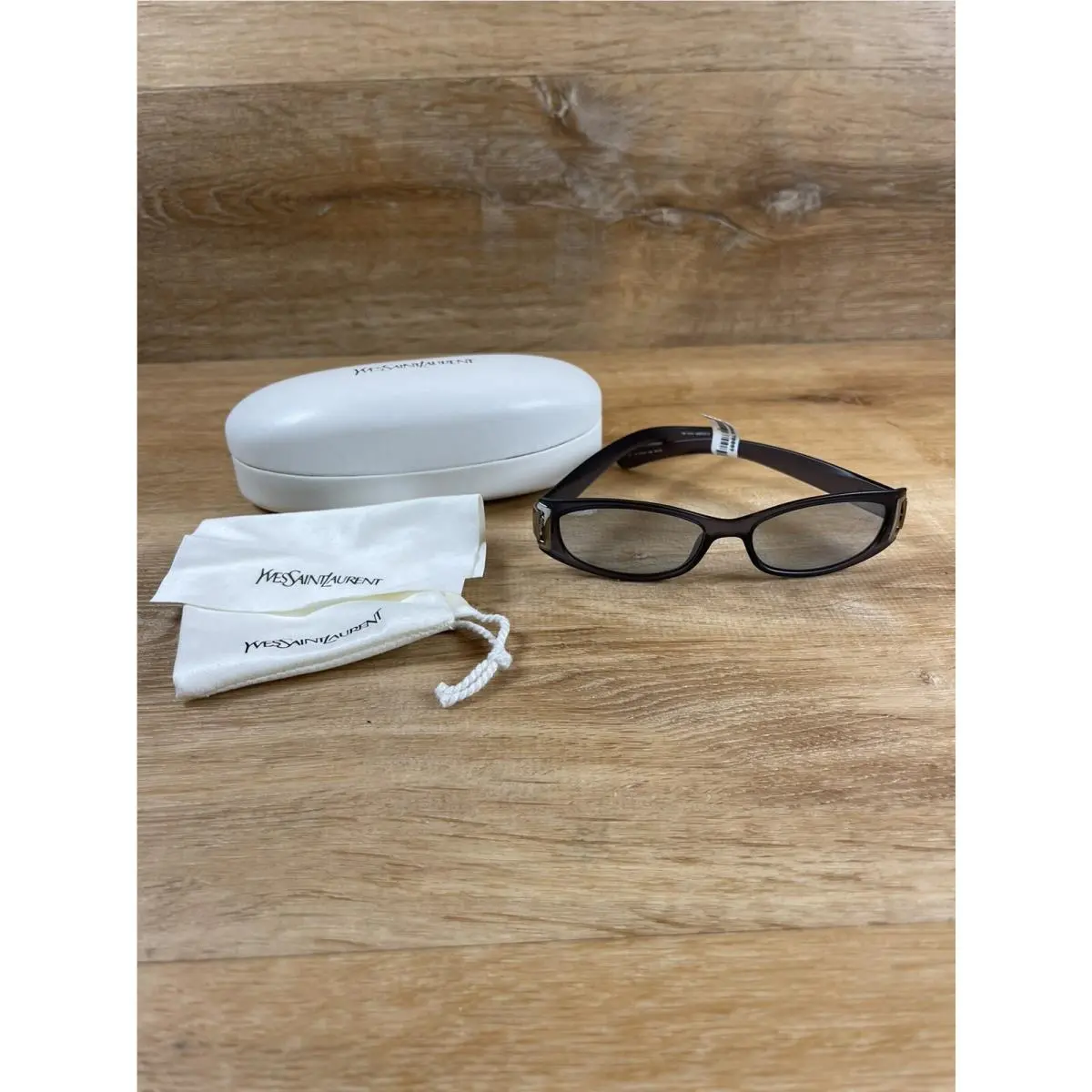 Authenticated  Ysl 6004 Gray Sunglasses Plus Case by Yves Saint Laurent
