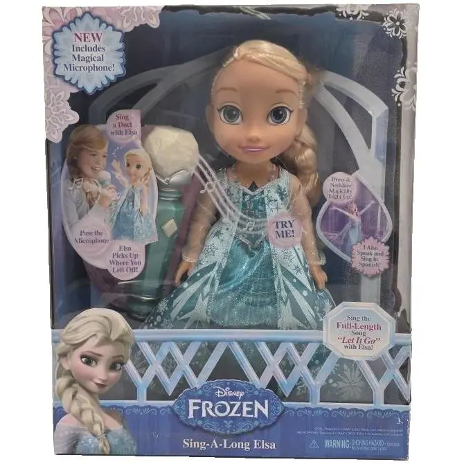 2015 Disney Princess Elsa Sing-a-long Doll From Frozen Movie with Microphone