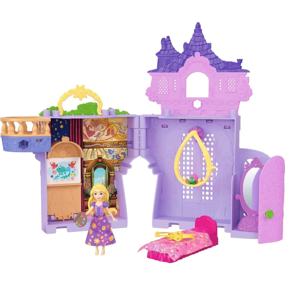 Mattel Disney Princess Toys Rapunzel Storytime Stackers Doll House Tower with R