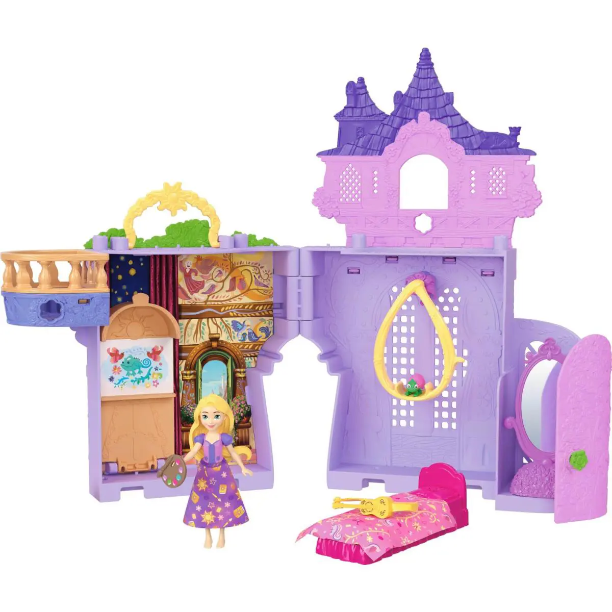 Mattel Disney Princess Toys Rapunzel Storytime Stackers Doll House Tower with R