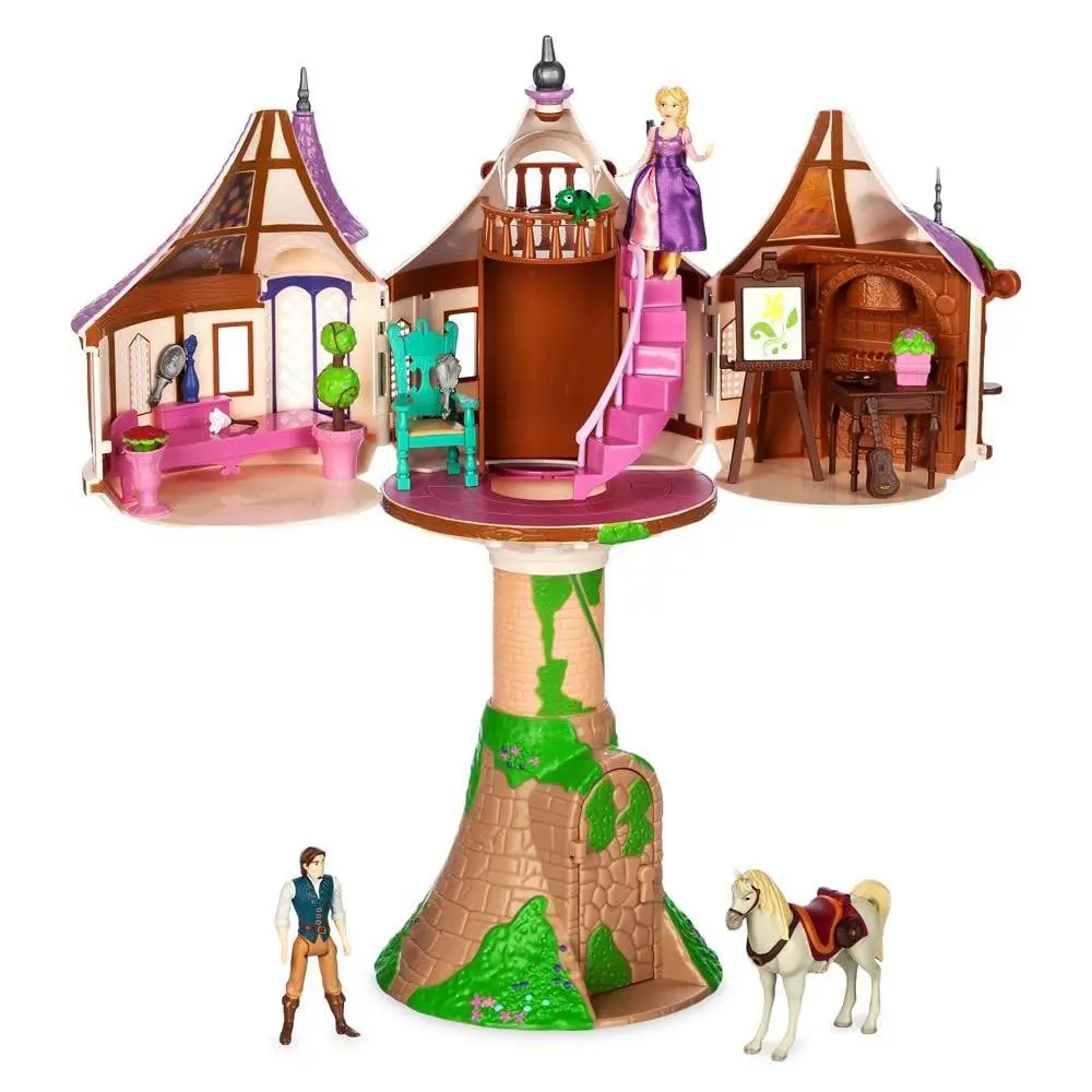 Disney Store Action Toys Rapunzel Tower Playset - 17 1/4 Inches Multicolored