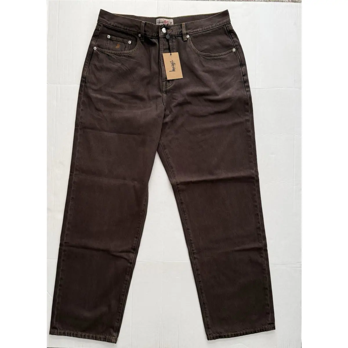 Big Ol Jeans Denim Resin Brown Wash Size 34 by Stussy