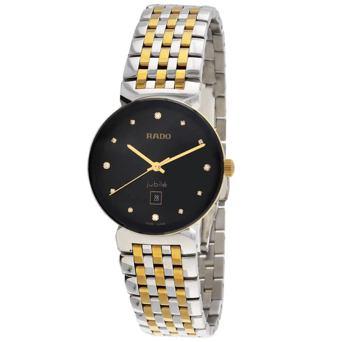 Florence Classic Quartz Diamond Black Dial Ladies Watch R48913743 by Rado