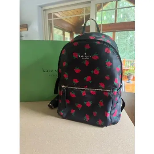 Kate Spade New York Chelsea Rose Toss Printed Large Nylon Backpack