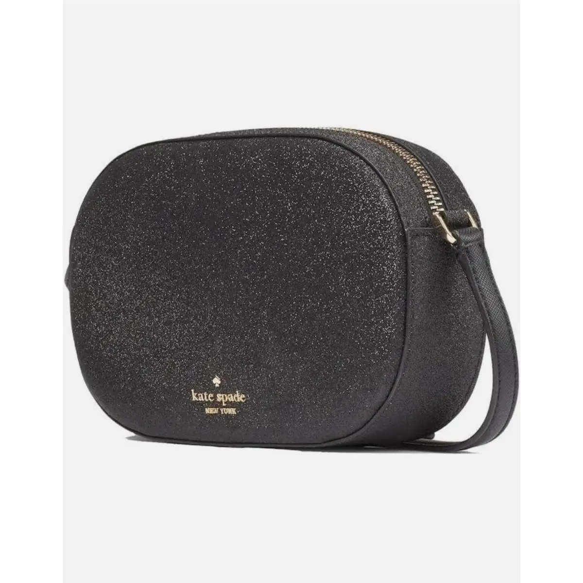 Kate Spade New York Glimmer Oval Black Camera Bag KE459