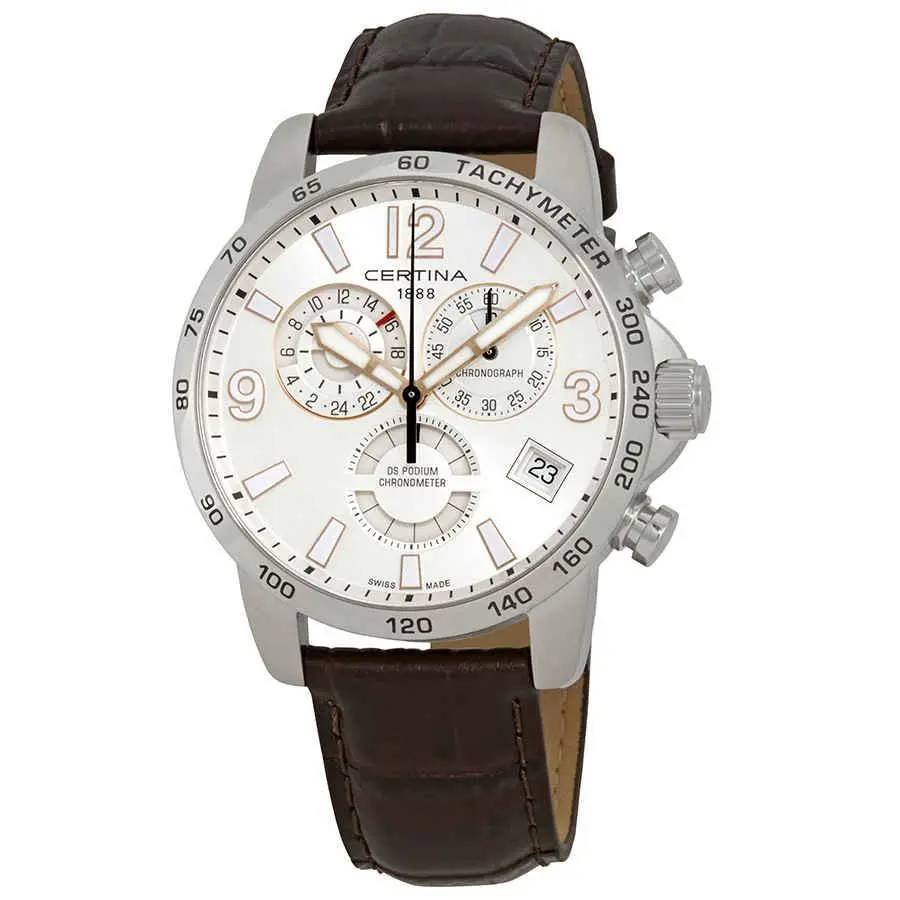 DS Podium Chronograph Silver Dial Men`s Gmt Watch C034.654.16.037.01 by Certina