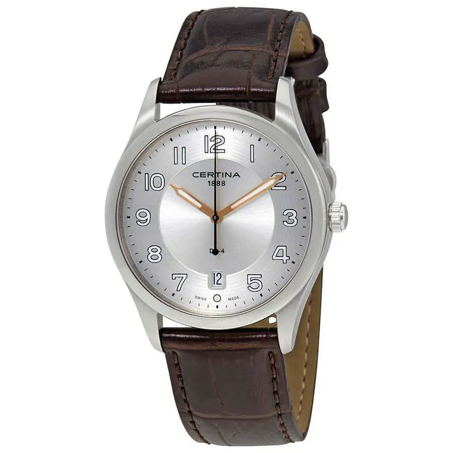DS-4 Silver Dial Black Leather Watch C022.410.16.030.01 by Certina