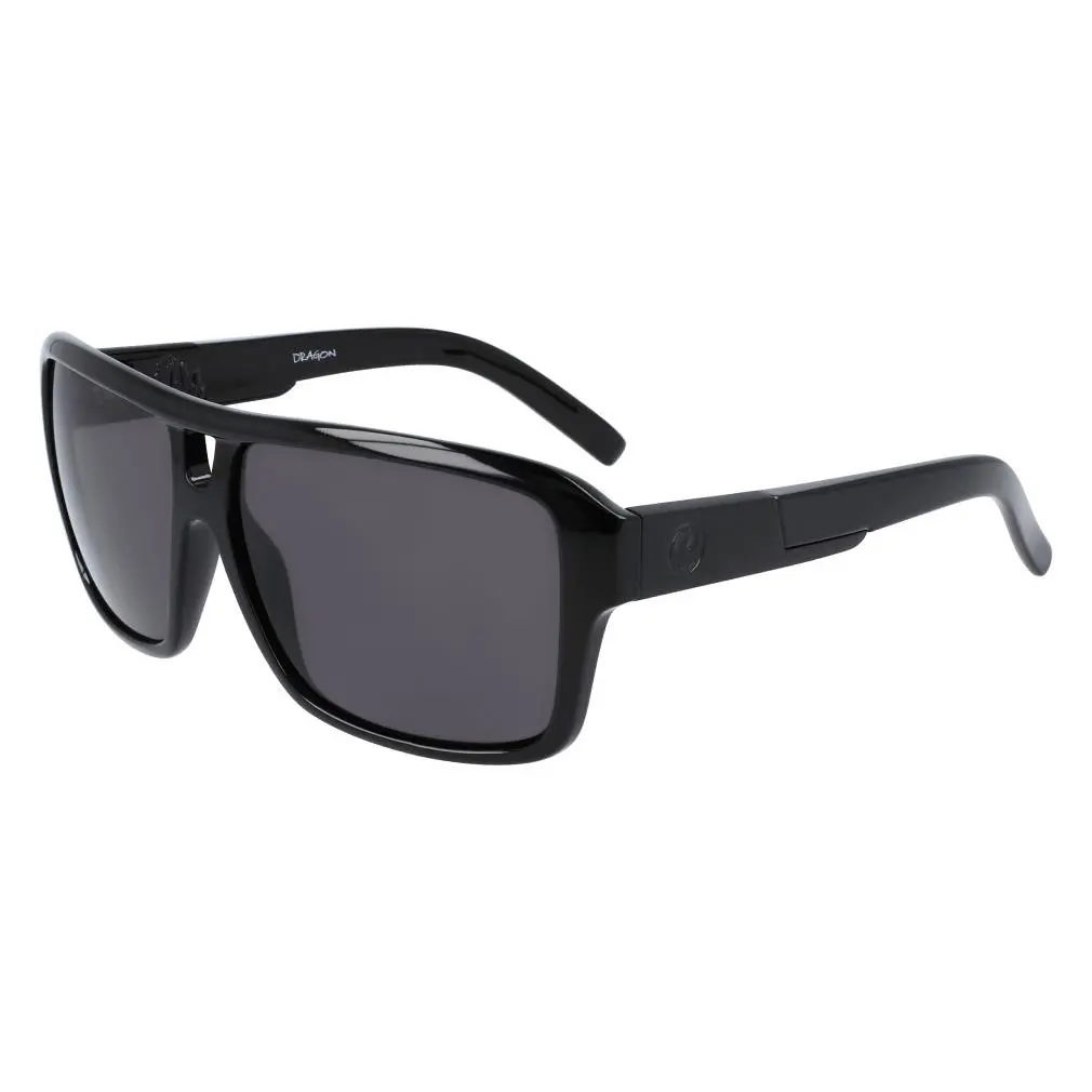 Dragon Alliance Mens The Jam Ll Polar Shiny Black/ll Smoke Polar Lens Sunglasses - SHINY BLACK / LL SMOKE POLAR, Frame: As shown