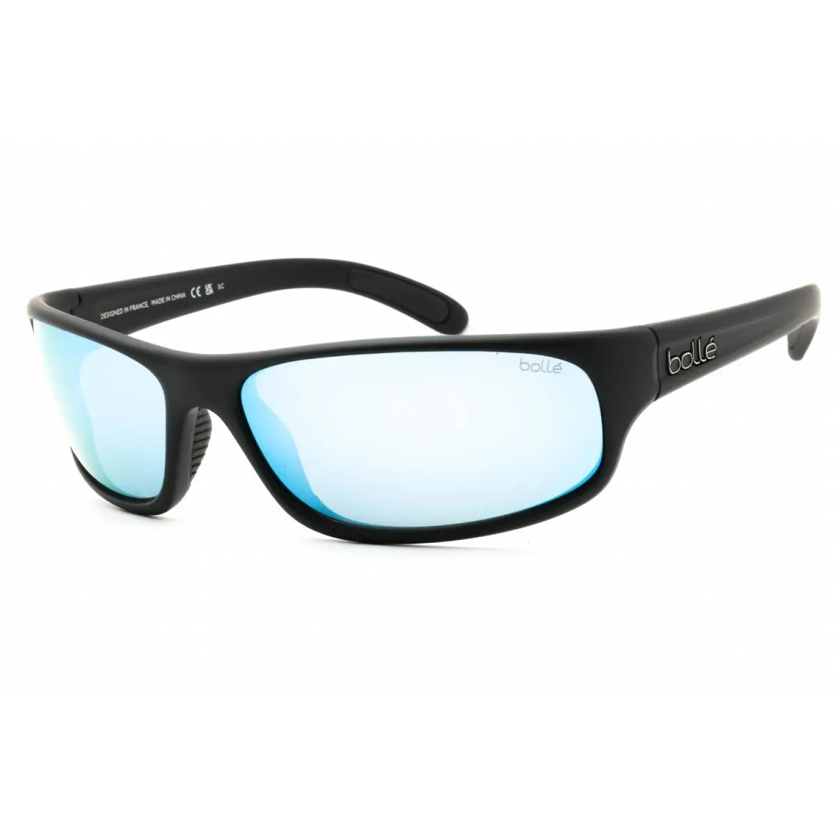 Bolle Anaconda BS035002 Sunglasses Black Matte Frame Blue Polarized