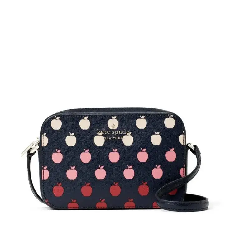 Kate Spade Staci Orchard Toss Print Camera Bag Blazer Blue - Handle/Strap: Blue, Hardware: Gold, Exterior: Blazer Blue