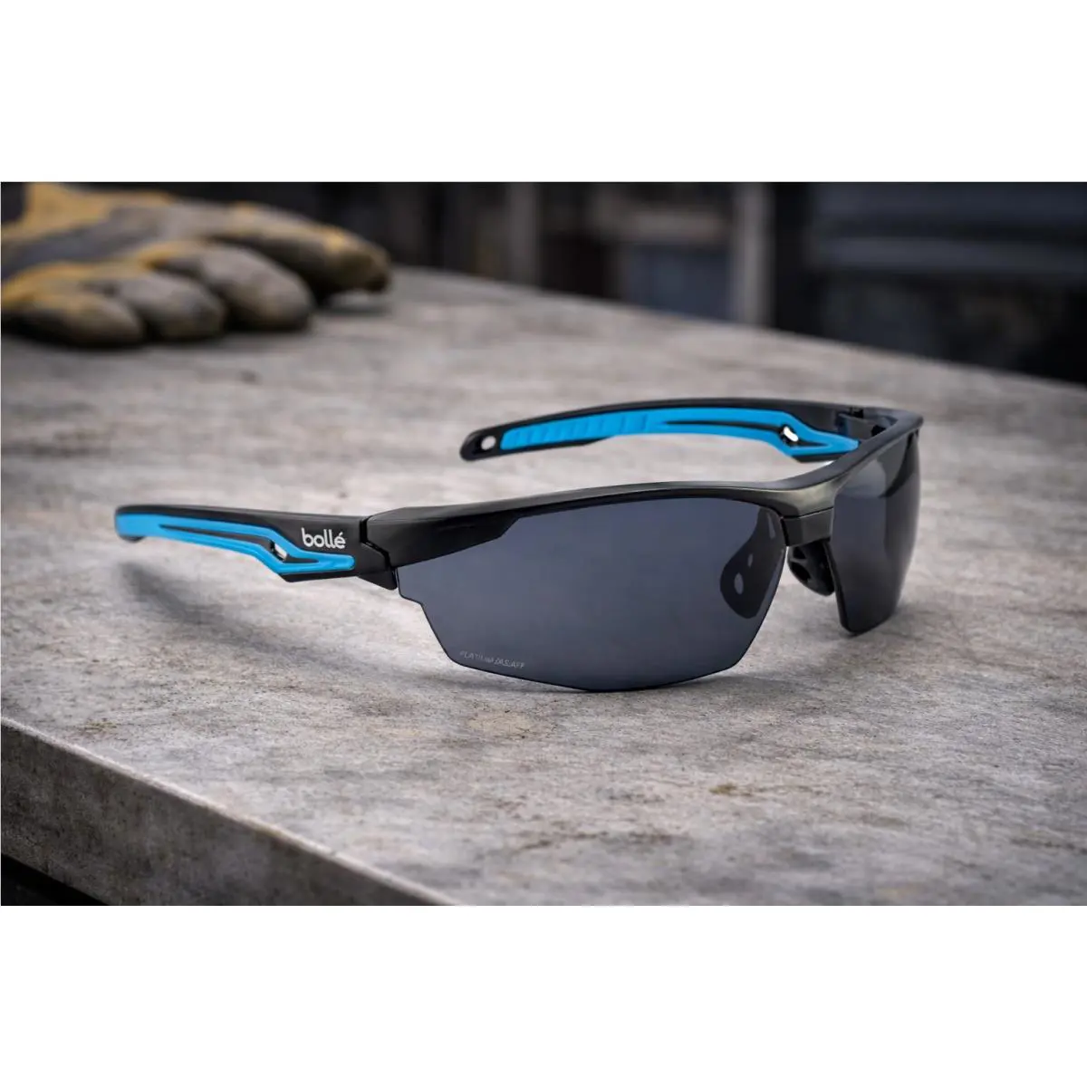 Bolle Tryon Polarized Safety Glasses Z87+ Black Blue Work Shooting Anti Scratch
