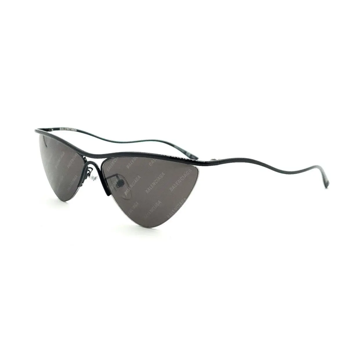 Balenciaga BB 0093S Sunglasses Col. 001 Black/gray Print Lenses Size 63