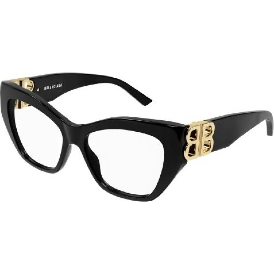 Balenciaga BB0312O 002 Eyeglasses Women`s Havana/gold Full Rim Cat Eye 53mm