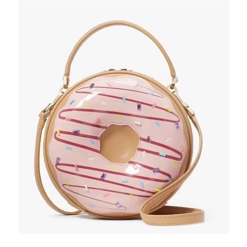 Kate Spade Novelty Bag Coffee Break 3D Donut Crossbody in Pink Multi