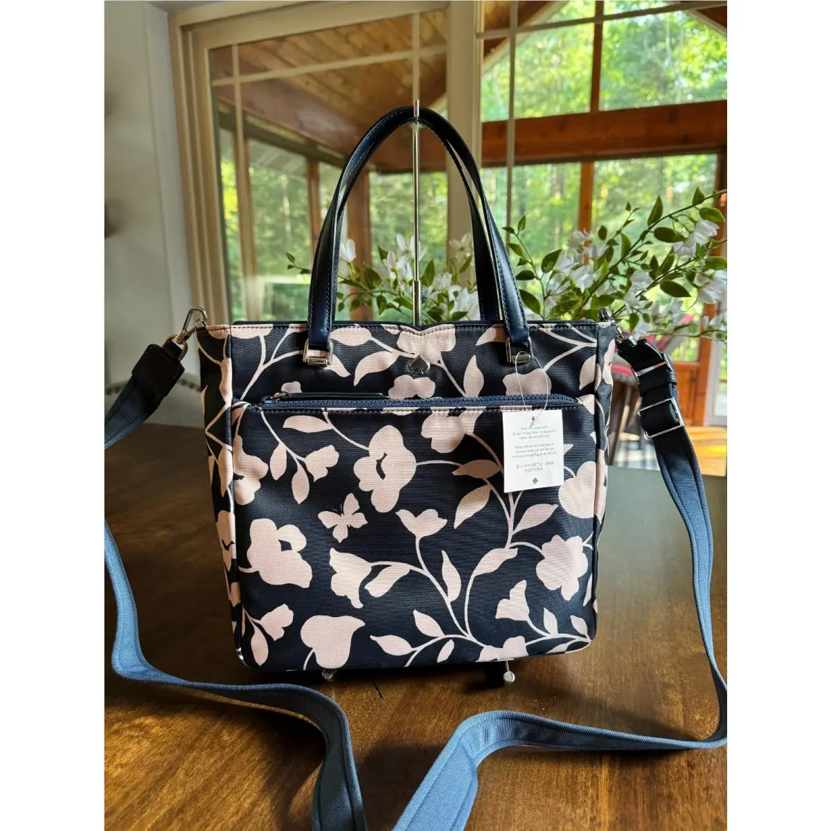 Kate Spade Jae Garden Vine Medium Nylon Satchel Crossbody - Nightcap Multi
