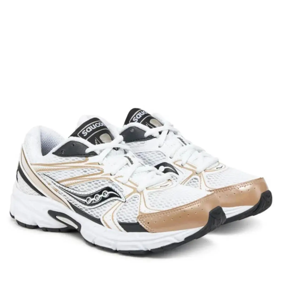 Saucony Ride Millennium S70812-18 Sneakers Men`s White Gold Running Shoes LIQ142 - White