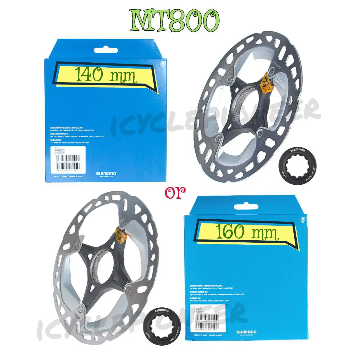 Shimano  - Shimano Deore XT RT-MT800 - Deore - IRTMT800SSI IRTMT800SI - Silver 0