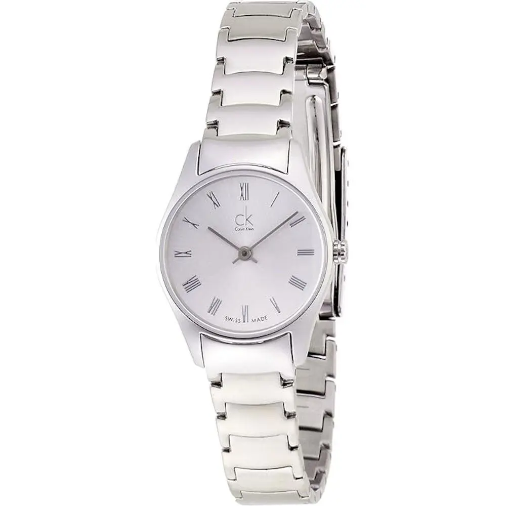 Calvin Klein Classic Swiss 24mm Silvertone Womens Bracelet Watch K4D2314Z