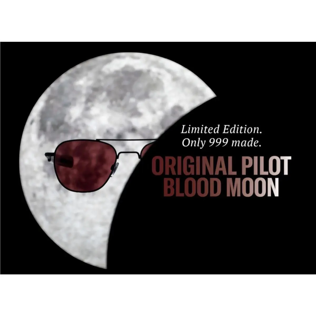 American Original Pilot Blood Moon Optical AO Limited Edition Pilot Blood Moon Sunglasses