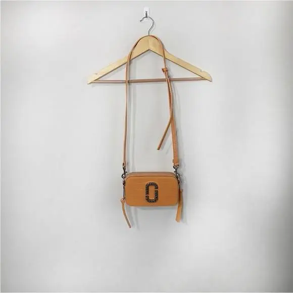 Marc Jacobs100% Leather Croc Embossed Light Orange Crossbody Bag