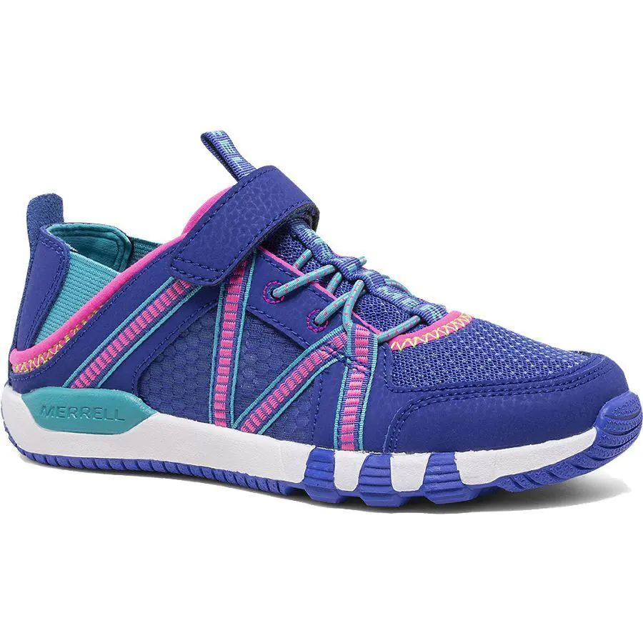 Merrell Size 10 Girl`s Hydro Free Roam Sneaker Blue/turquoise - Blue