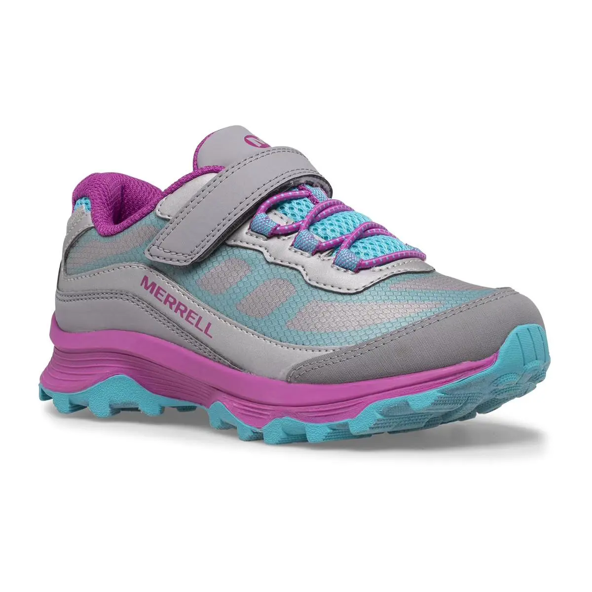 Merrell Moab Speed Low A/c Waterproof Sneaker Shoes Grey/silver Unisex Kids 7M - Multicolor