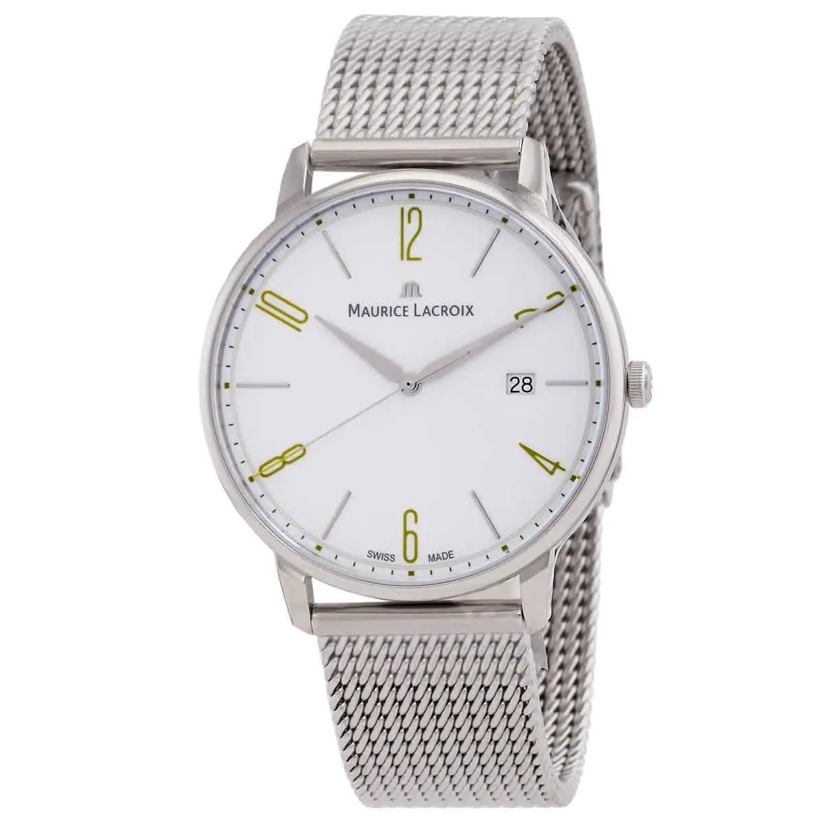 EL1118-SS00S-120-D Eliros White Dial 40 mm Unisex Watch by Maurice Lacroix
