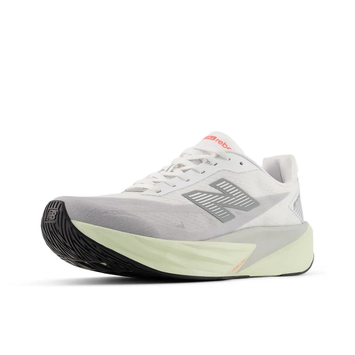 New Balance Men`s Fuelcell Rebel v5 Running Shoe - Raincloud/Mineral/White
