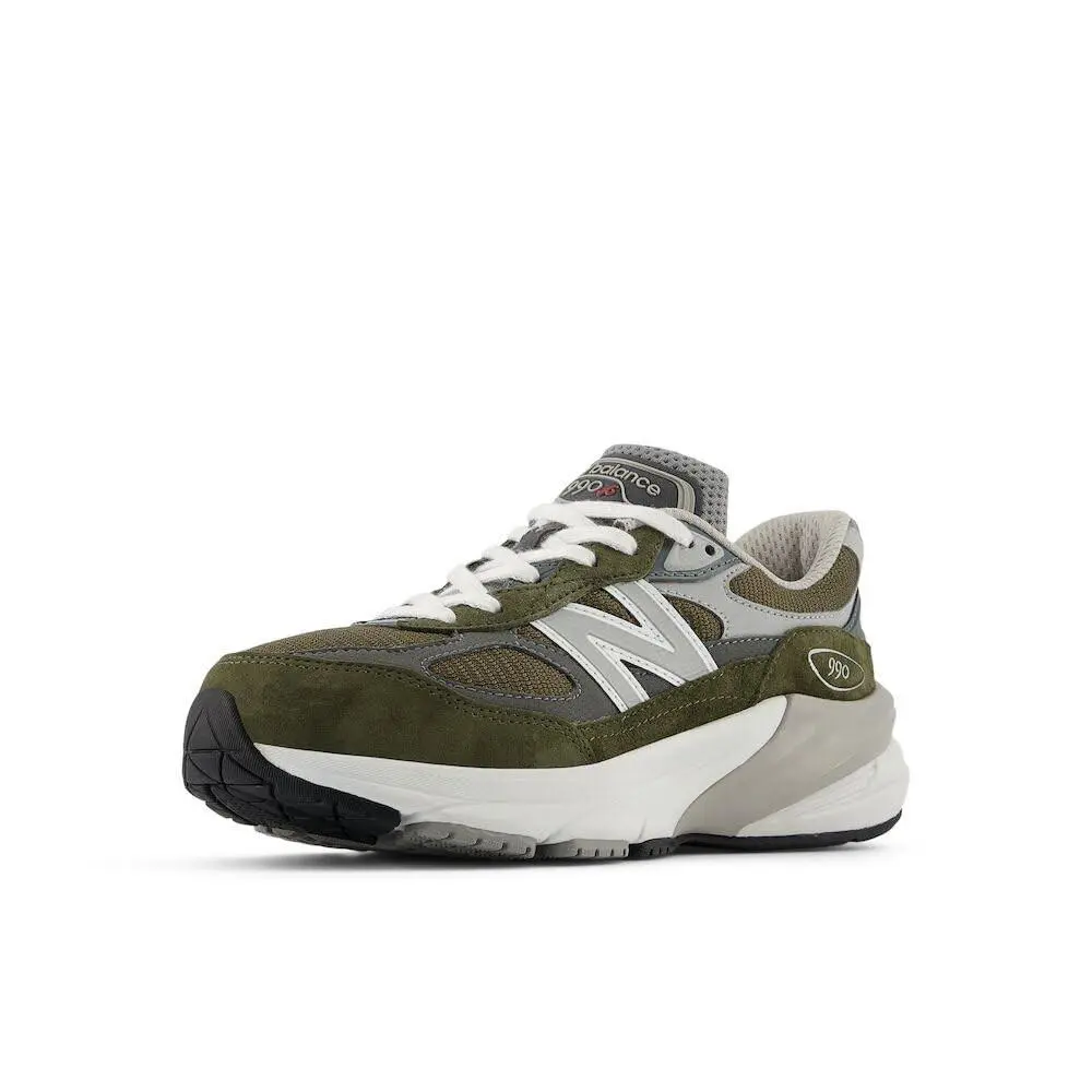 New Balance Kids Fuelcell 990 V6 Lace-up Sneakers - Olive/grey - Olive/Grey