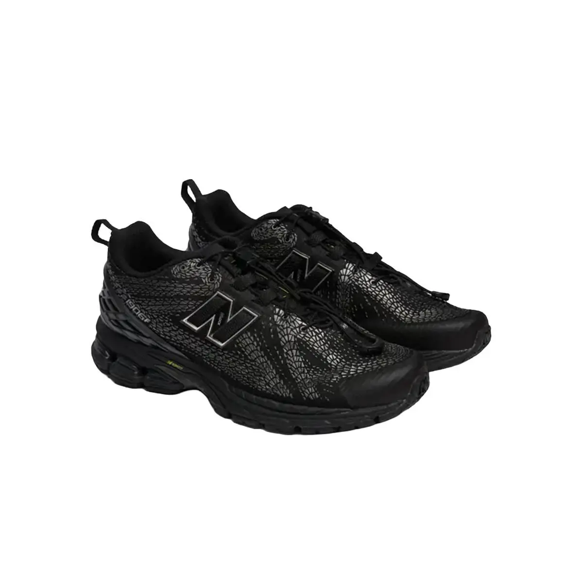 New Balance shoes - Black/White/Alkaline Green 0