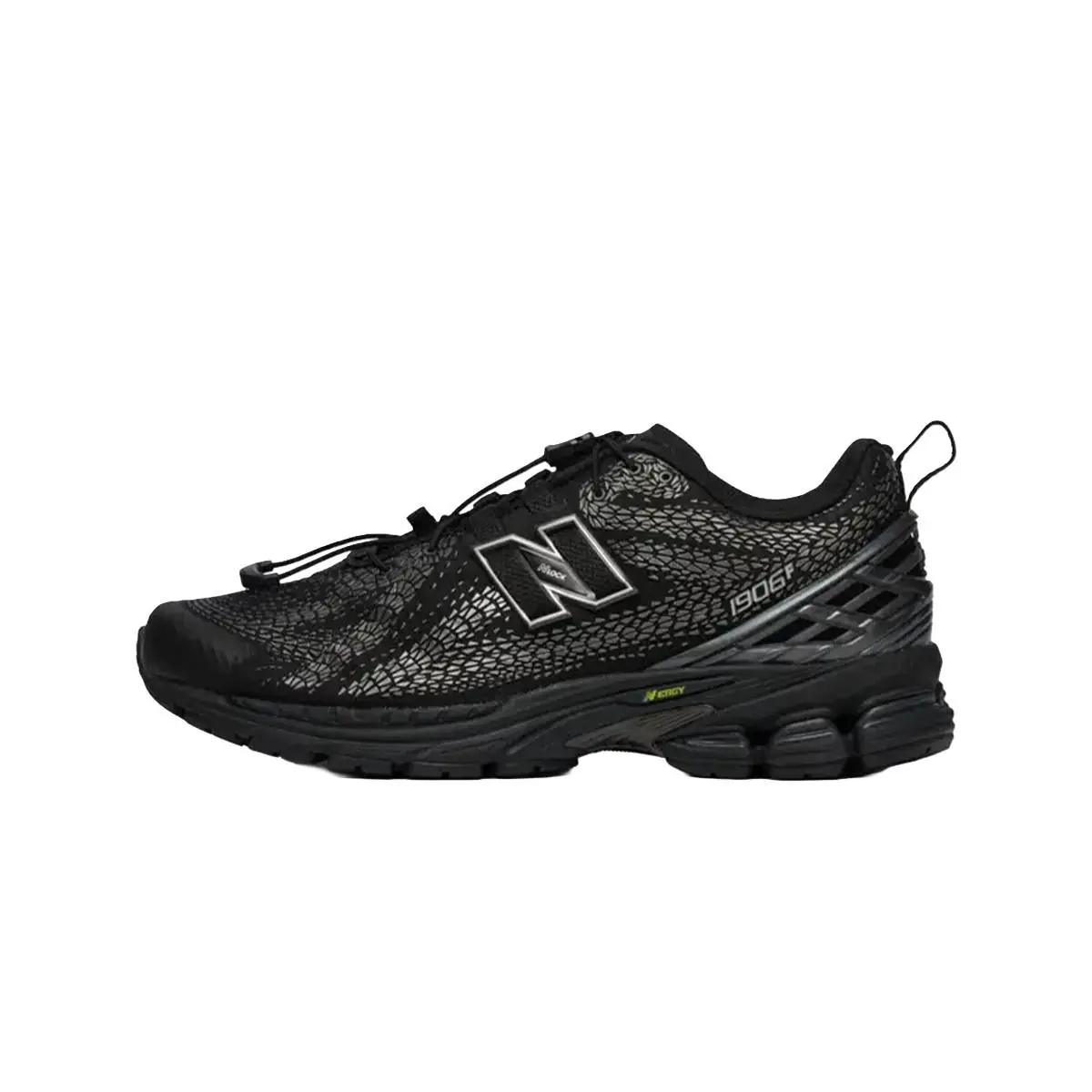 New Balance shoes - Black/White/Alkaline Green 1