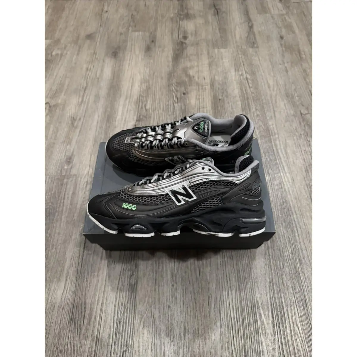 New Balance M1000T Black Grey Lime Leaf Size 7 New