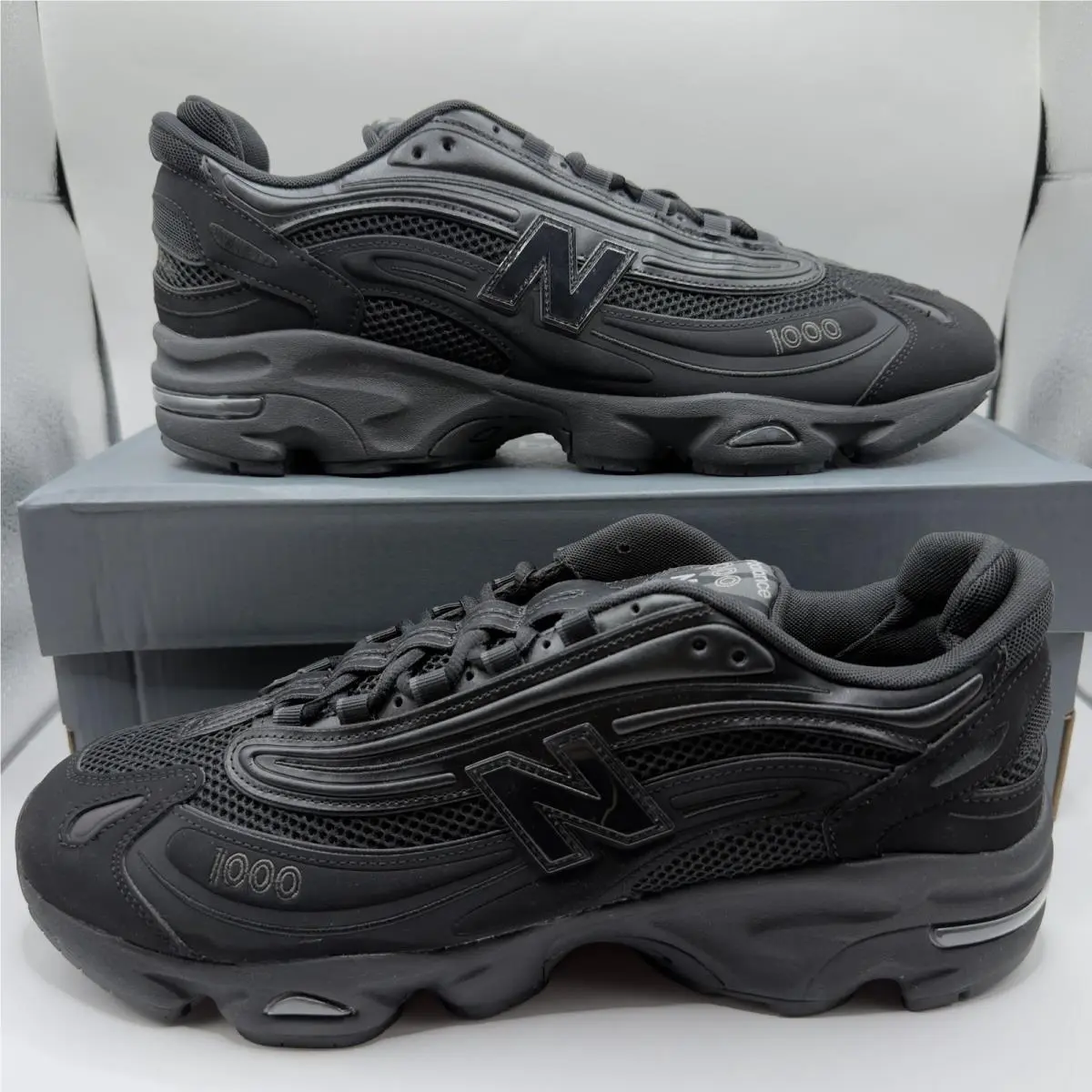 New Balance 1000 Mens Triple Black Castlerock M1000B Sneakers US Size 13