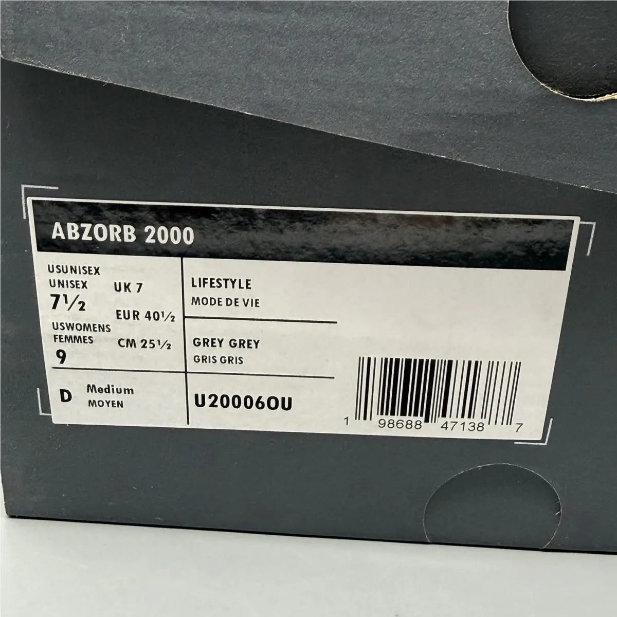 New Balance shoes - New Balance Abzorb 2000 - Abzorb - U20006OU - Gray (UPC: 0198688471387) 12