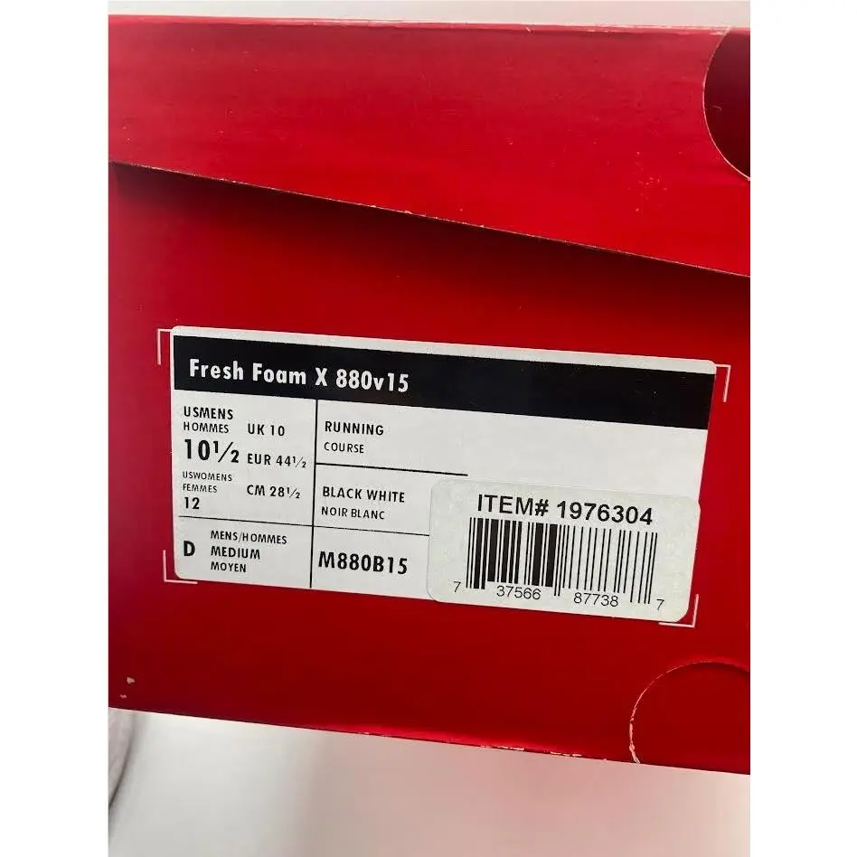 New Balance shoes - New Balance Fresh Foam - Fresh Foam - M880B15 - Black (UPC: 737566877387) 7