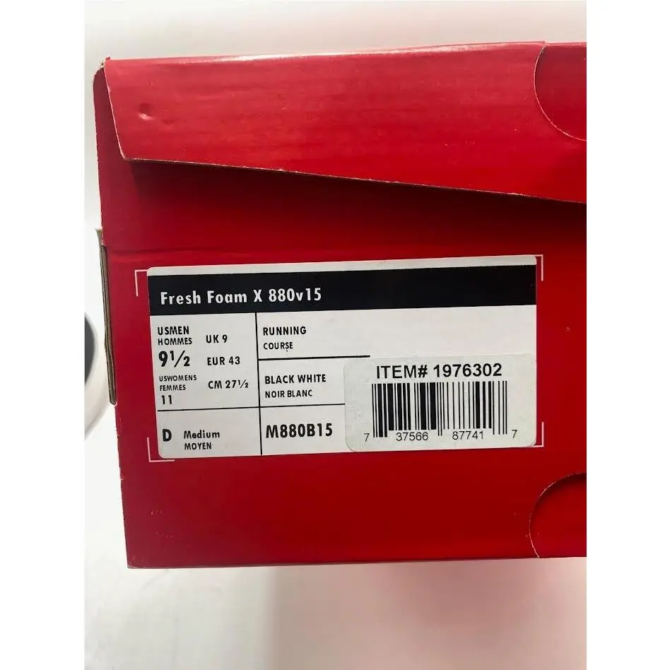 New Balance shoes - New Balance Fresh Foam - Fresh Foam - M880B15 - Black (UPC: 737566877417) 7