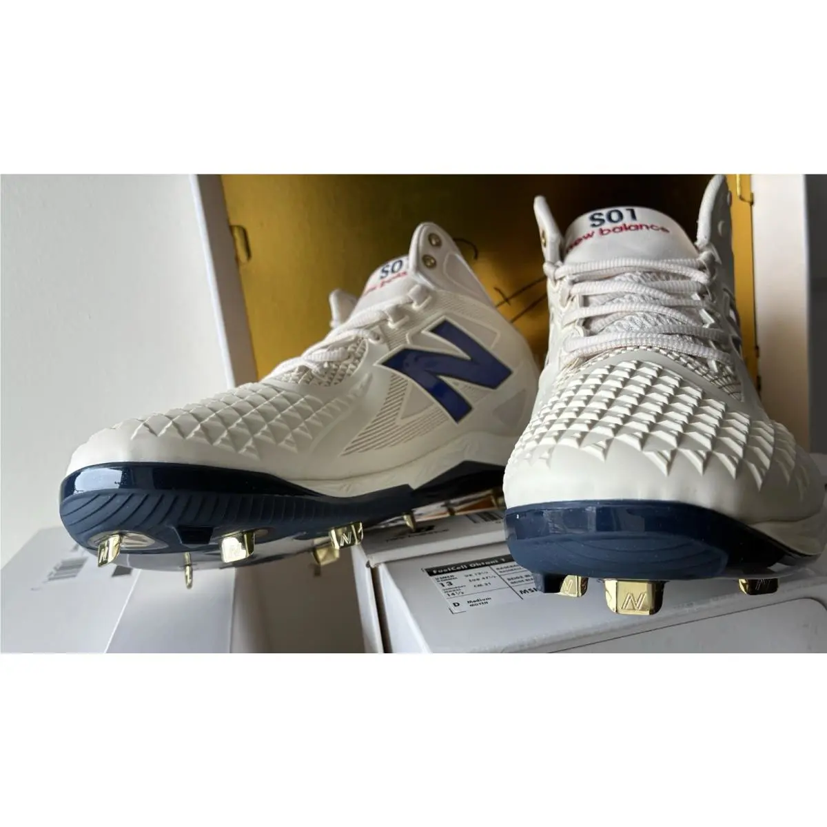 New Balance shoes - New Balance Ohtani 1 - Ohtani - MSHOAC1 - Bisque/Team Navy-Team Royal (UPC: 0198687722107) 2