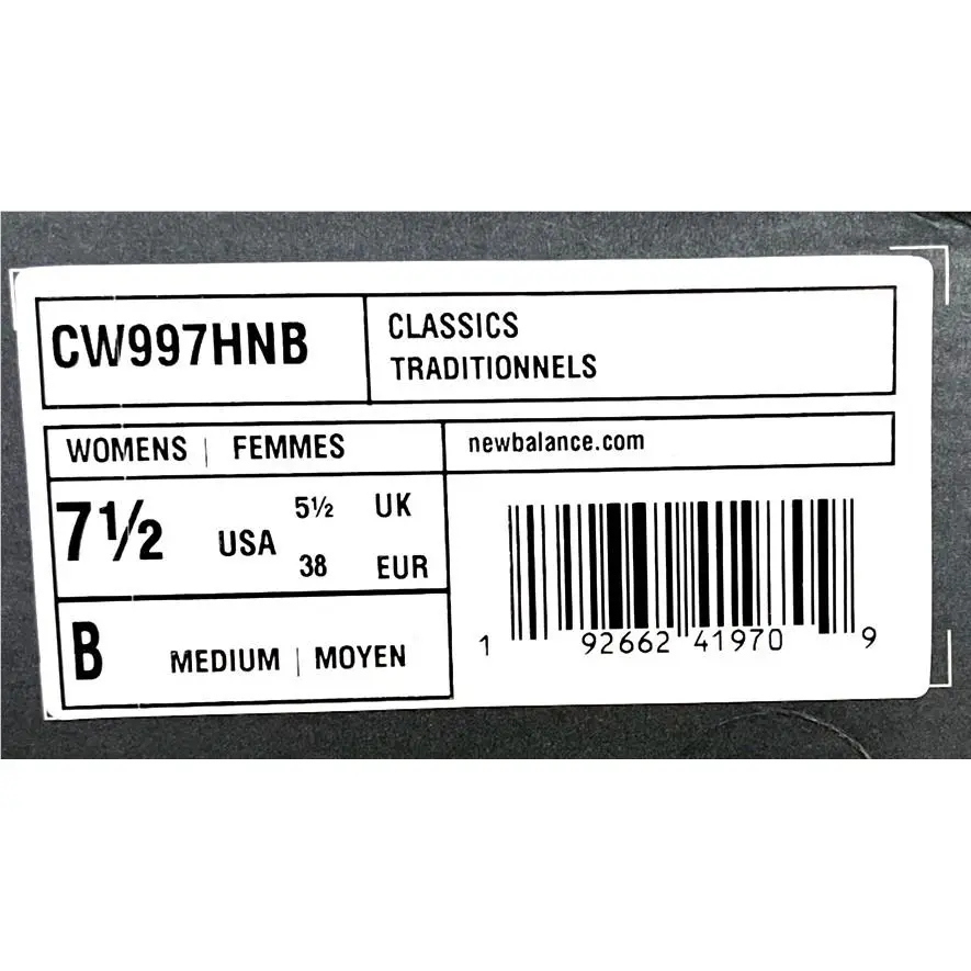 New Balance shoes - New Balance 574 - CW997HNB - Black, way: Atlantic Black / Blue (UPC: 192662419709) 10