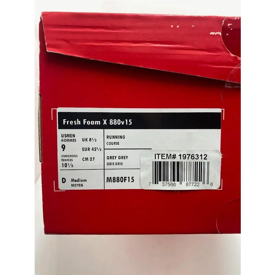 New Balance shoes - New Balance Fresh Foam - Fresh Foam - M880F15 - Gray (UPC: 737566877226) 7