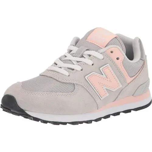 Big Kid`s New Balance 574 Core Grey Pink GC574EVK - 6.5 - Grey Pink