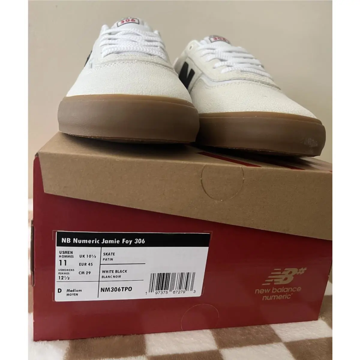 New Balance shoes - New Balance Numeric 306 - Numeric - NM306TPO - Black/White/Gum 10