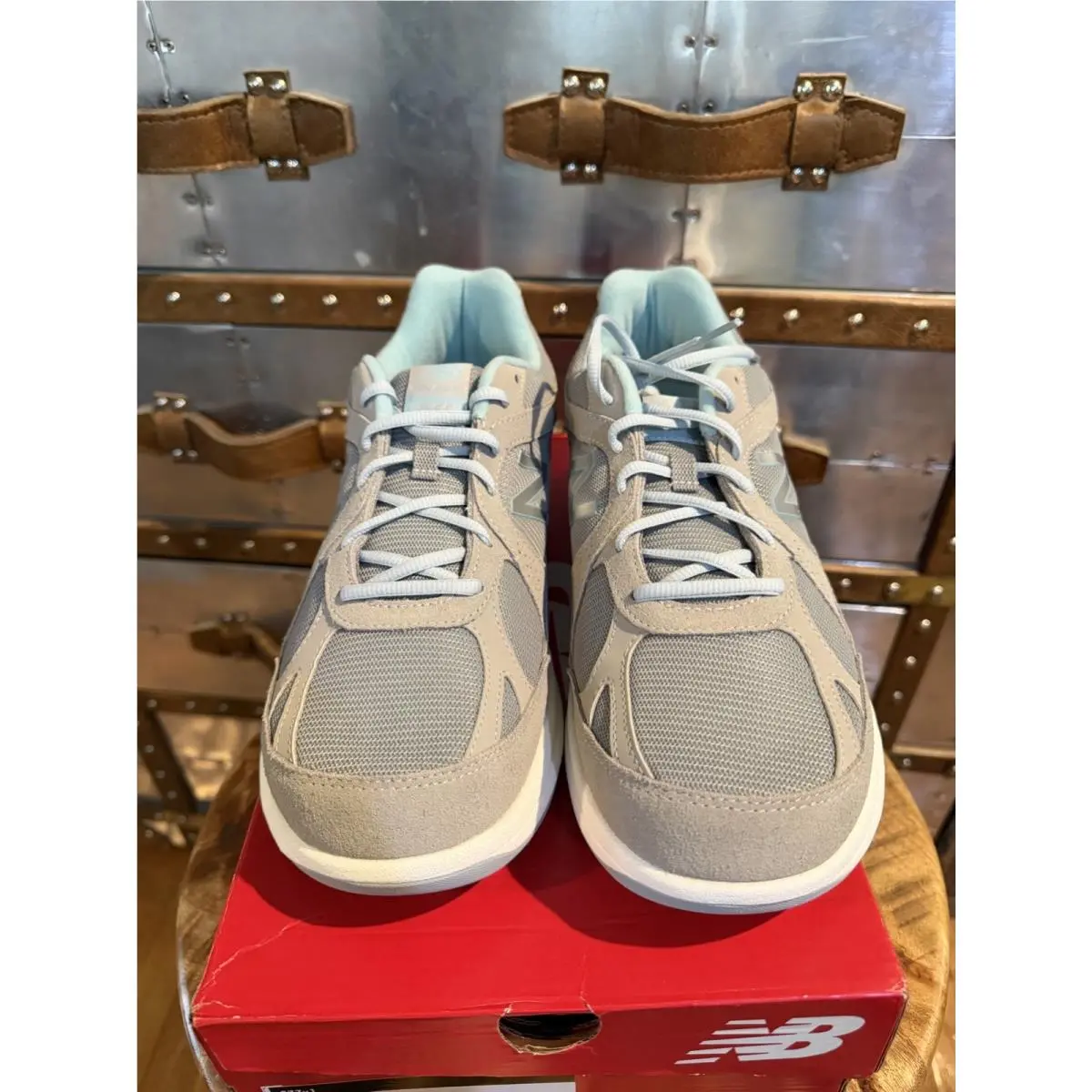 New Balance Women`s 877 V1 Walking Shoes Silver Grey US 12 2A Narrow WW877SB