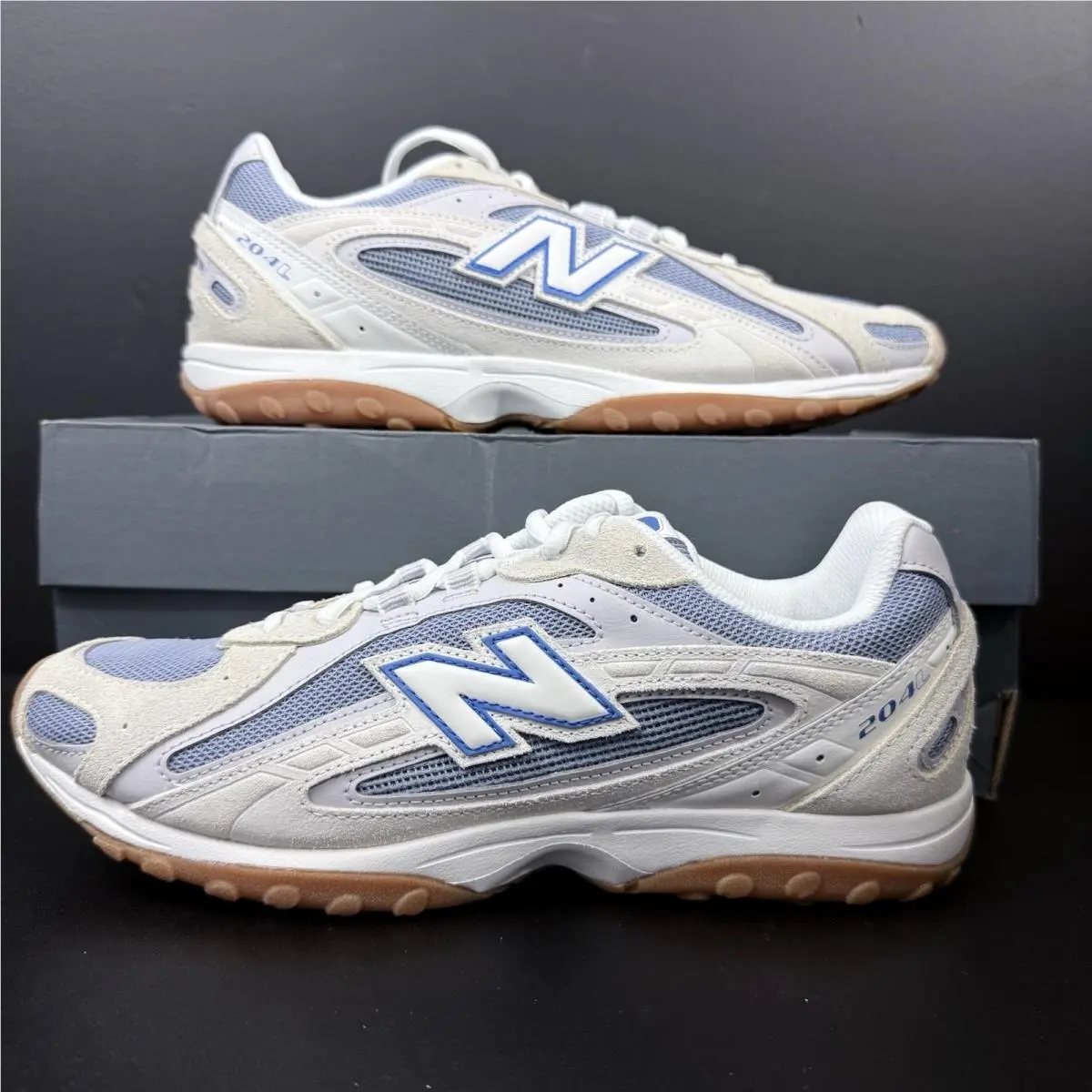 New Balance 204L Grey Blue Running Sneakers U204L9DF Mens 9 Women’s 10.5 Shoes