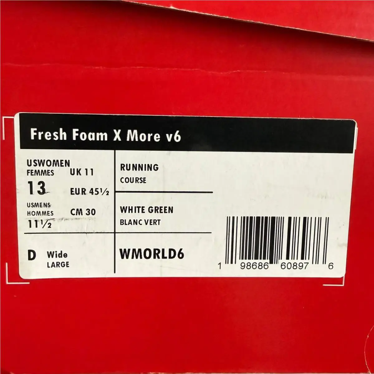 New Balance shoes - New Balance Fresh Foam X More V6 - WMORLD6 - White (UPC: 198686608976) 5