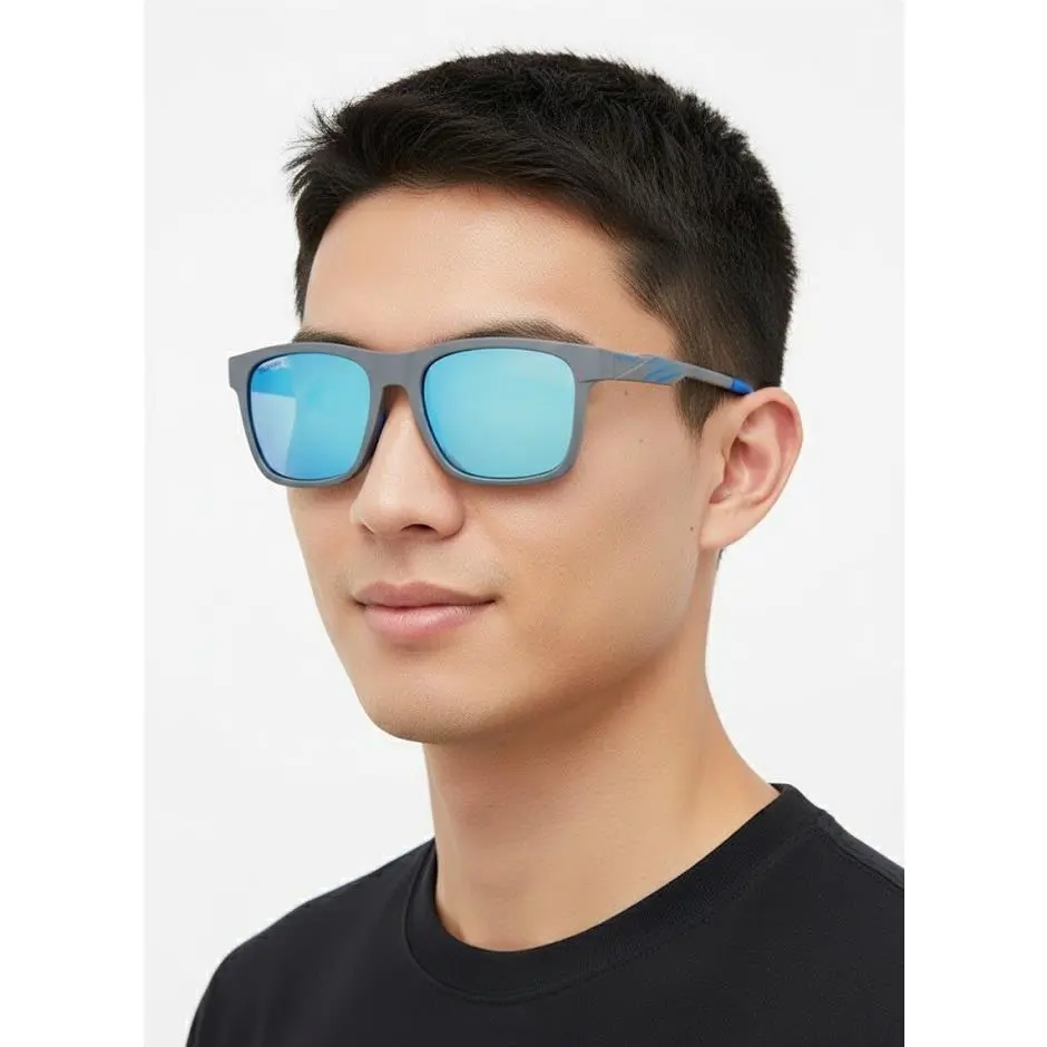Philipp Plein Men Sport 56mm Square Sunglasses Grey Grey Blue