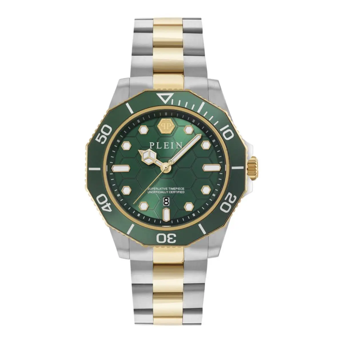 Philipp Plein Mens Two Tone 44mm Bracelet Fashion Watch