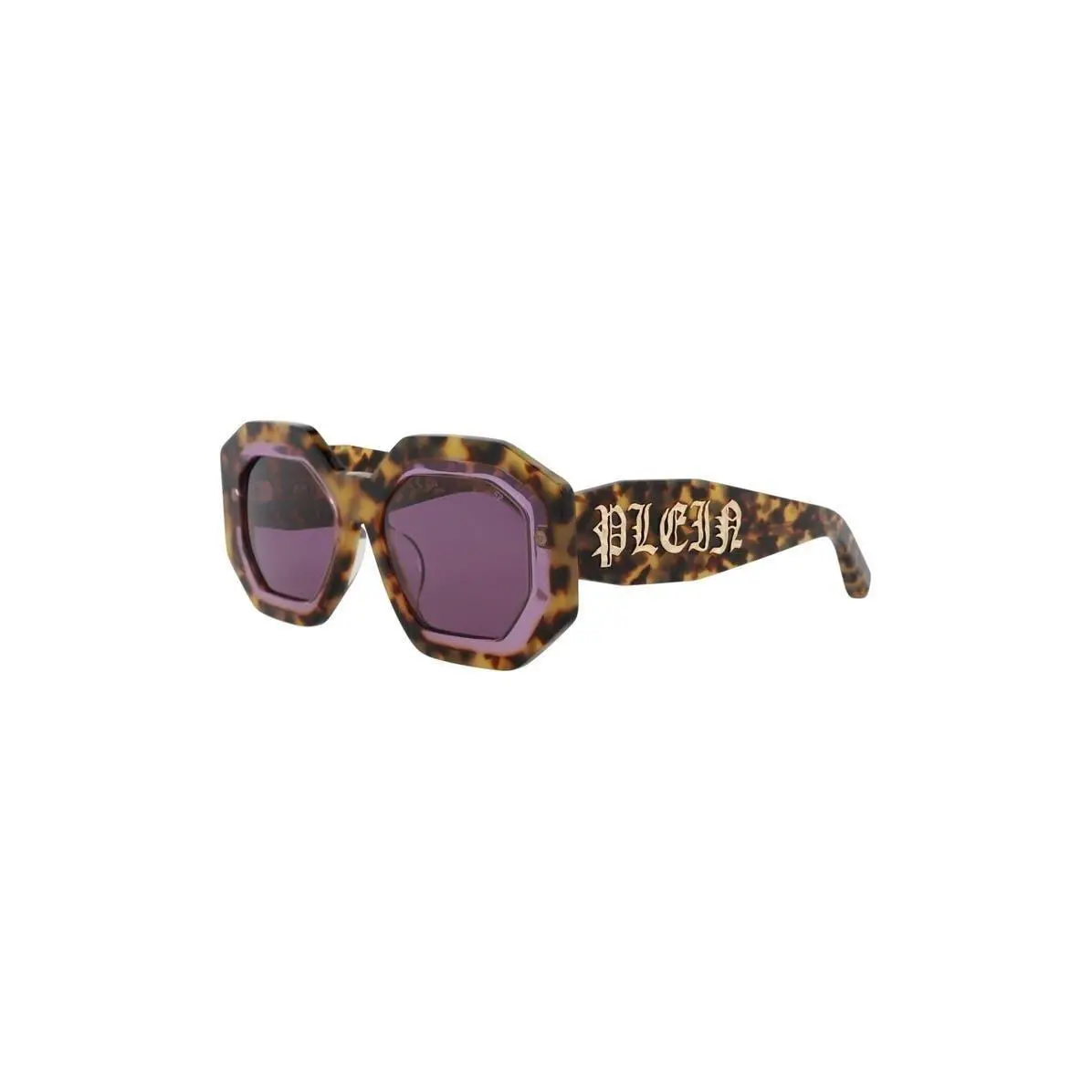 Women 53mm Geometric Sunglasses Havana Havana Violet by Philipp Plein