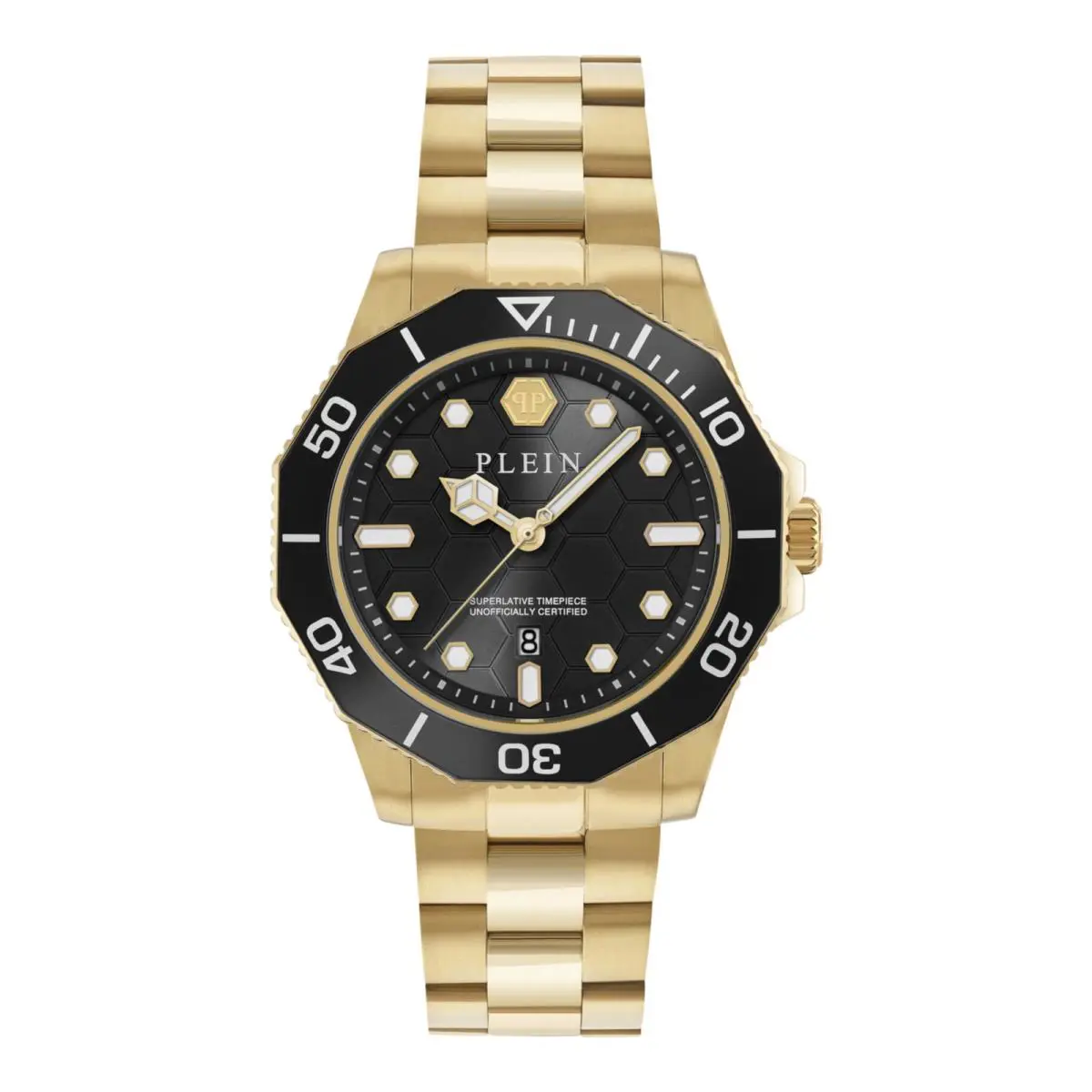 Mens Gold 44mm Bracelet Fashion Watch by Philipp Plein