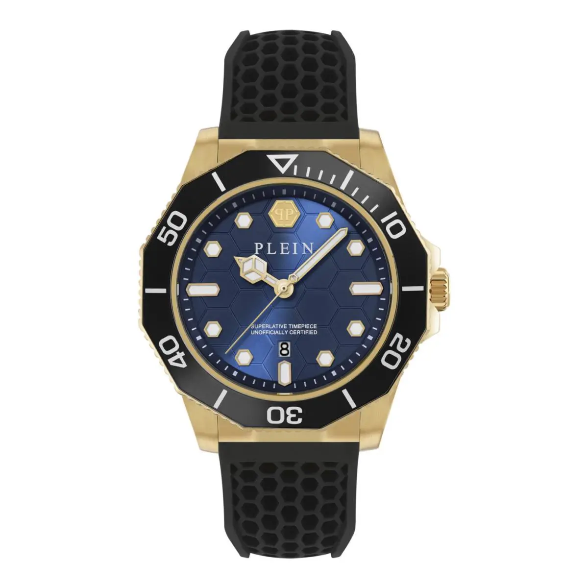 Mens Gold 44mm Strap Fashion Watch by Philipp Plein